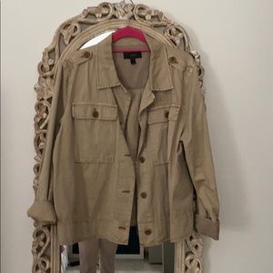 J. CREW tan/khaki colored light jacket